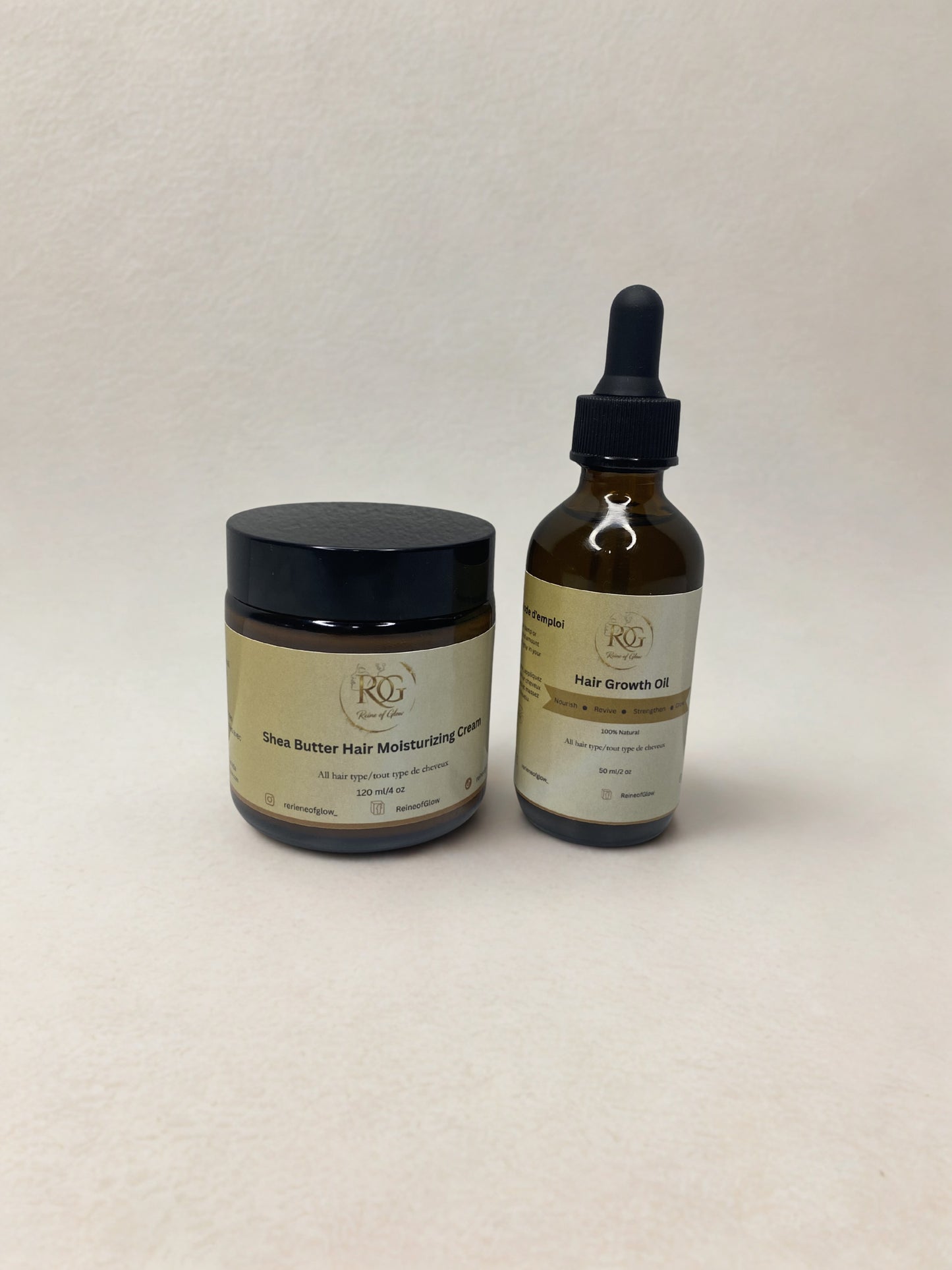 Hair Growth Oil and Shea Moisturizing Cream
