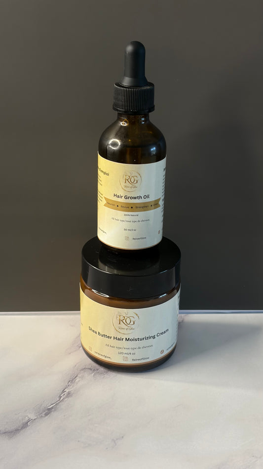 Hair Growth Oil and Shea Moisturizing Cream