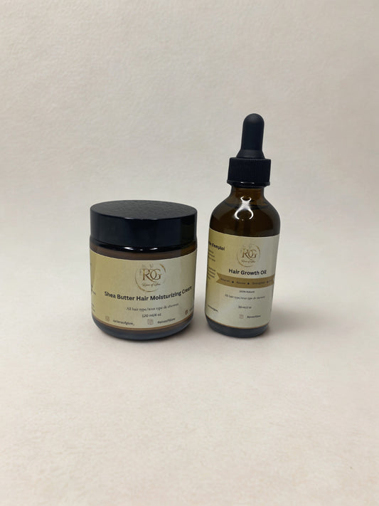 Hair Growth Oil and Shea Moisturizing Cream